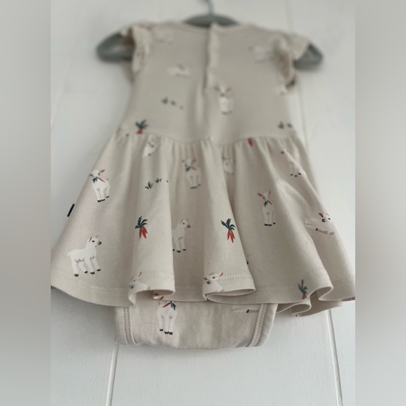 Kyte Baby Twirl Bodysuit Dress Bamboo Easter Goats Size 3-6 Months - Picture 13 of 14